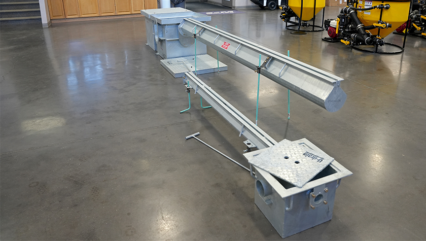 U-Drain set up in showroom